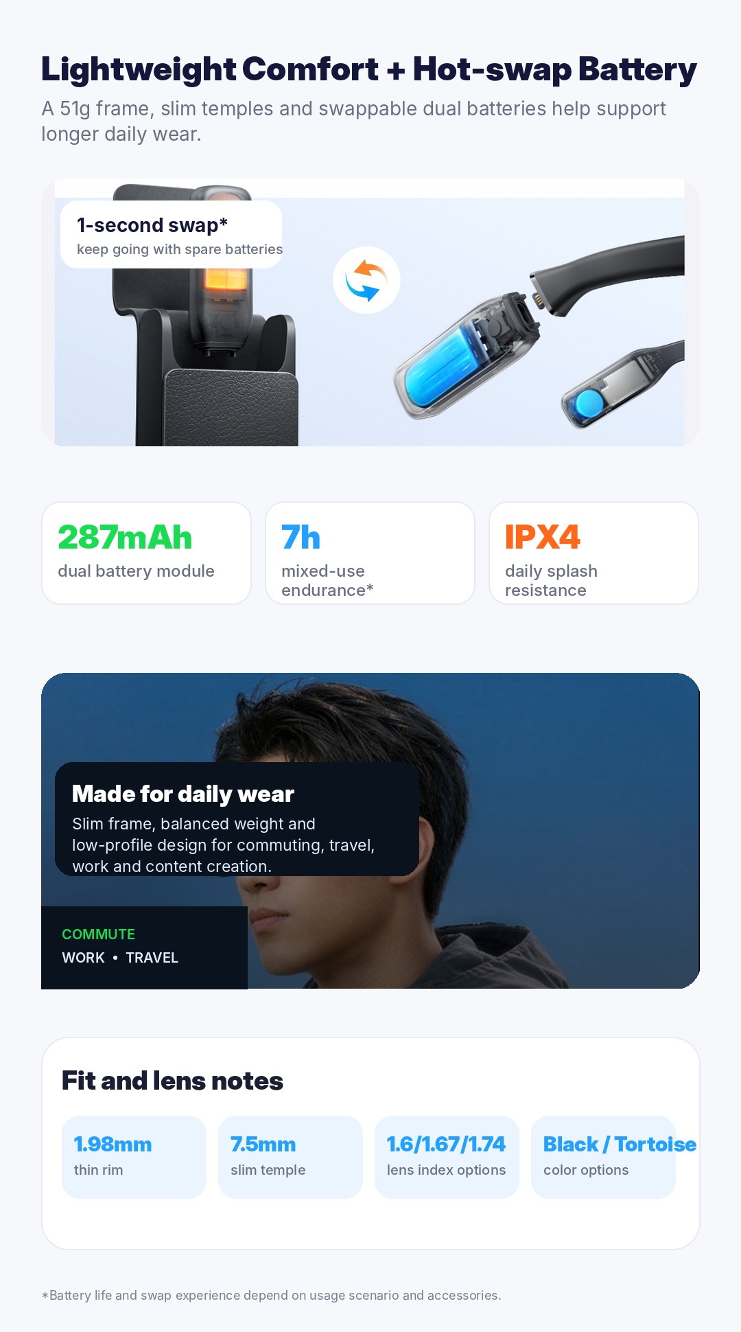 Quark AI Glasses S1 | Smart Display Glasses with AI Translation & POV Camera