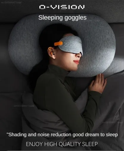 3D Blackout Sleep Mask with Soft Earplugs, Zero Pressure Eye Mask for Side Sleepers, Travel, Flights, Naps & Office Rest