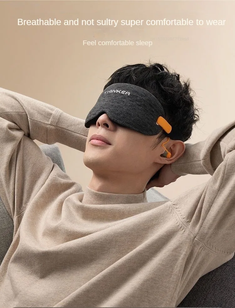 3D Blackout Sleep Mask with Soft Earplugs, Zero Pressure Eye Mask for Side Sleepers, Travel, Flights, Naps & Office Rest