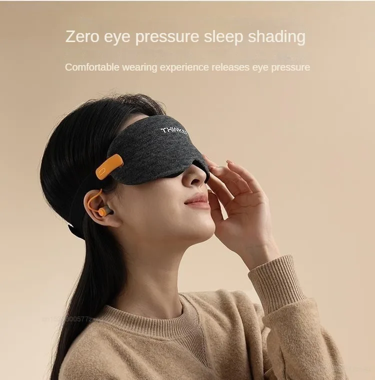 3D Blackout Sleep Mask with Soft Earplugs, Zero Pressure Eye Mask for Side Sleepers, Travel, Flights, Naps & Office Rest