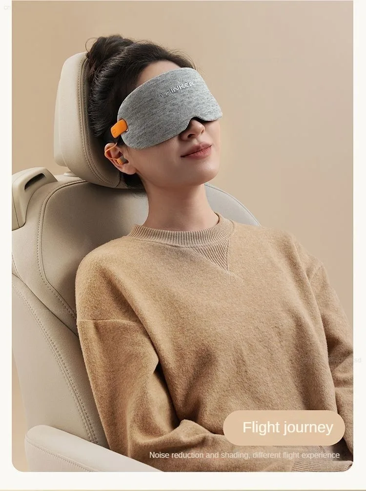 3D Blackout Sleep Mask with Soft Earplugs, Zero Pressure Eye Mask for Side Sleepers, Travel, Flights, Naps & Office Rest