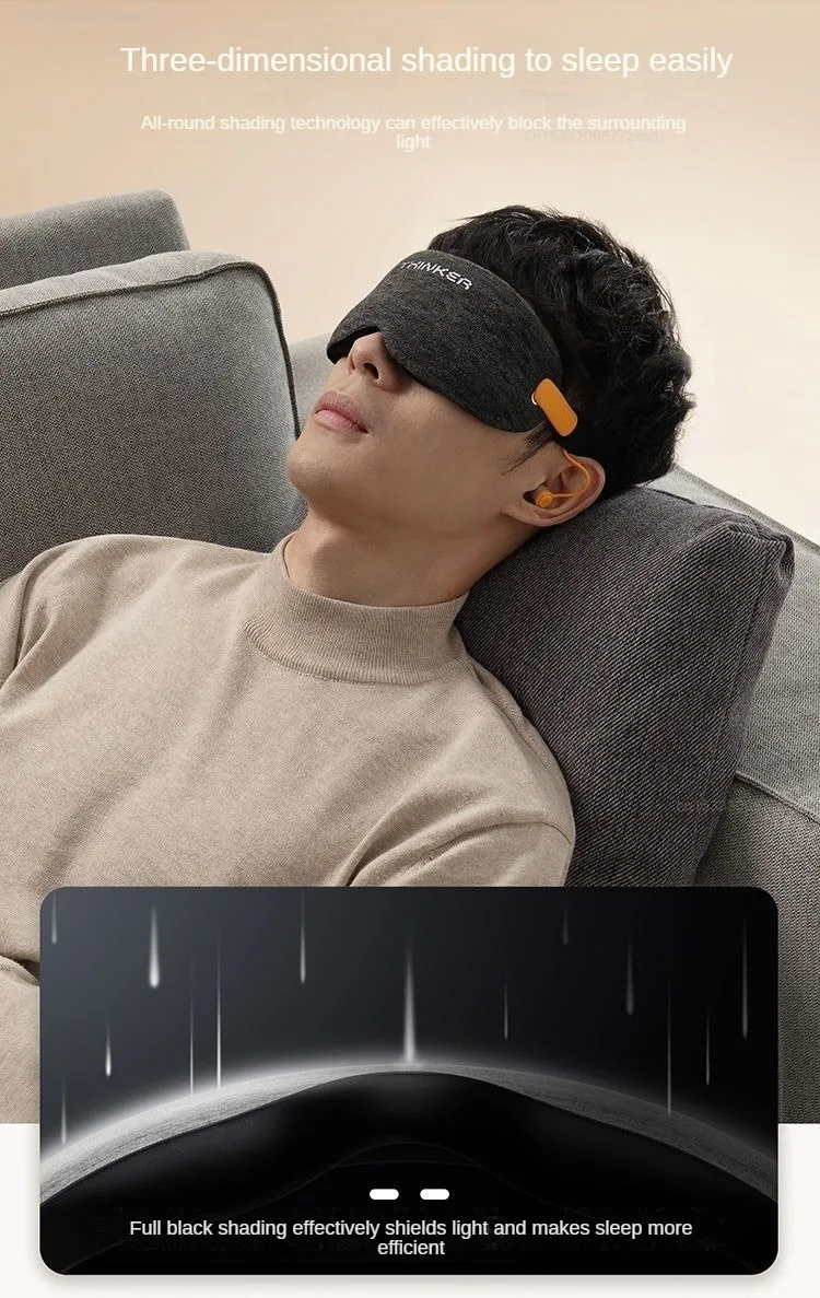 3D Blackout Sleep Mask with Soft Earplugs, Zero Pressure Eye Mask for Side Sleepers, Travel, Flights, Naps & Office Rest