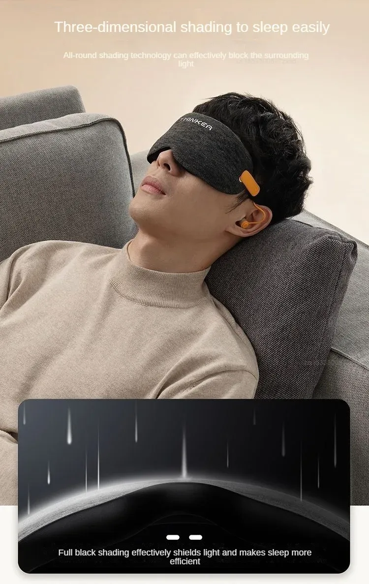 3D Blackout Sleep Mask with Soft Earplugs, Zero Pressure Eye Mask for Side Sleepers, Travel, Flights, Naps & Office Rest