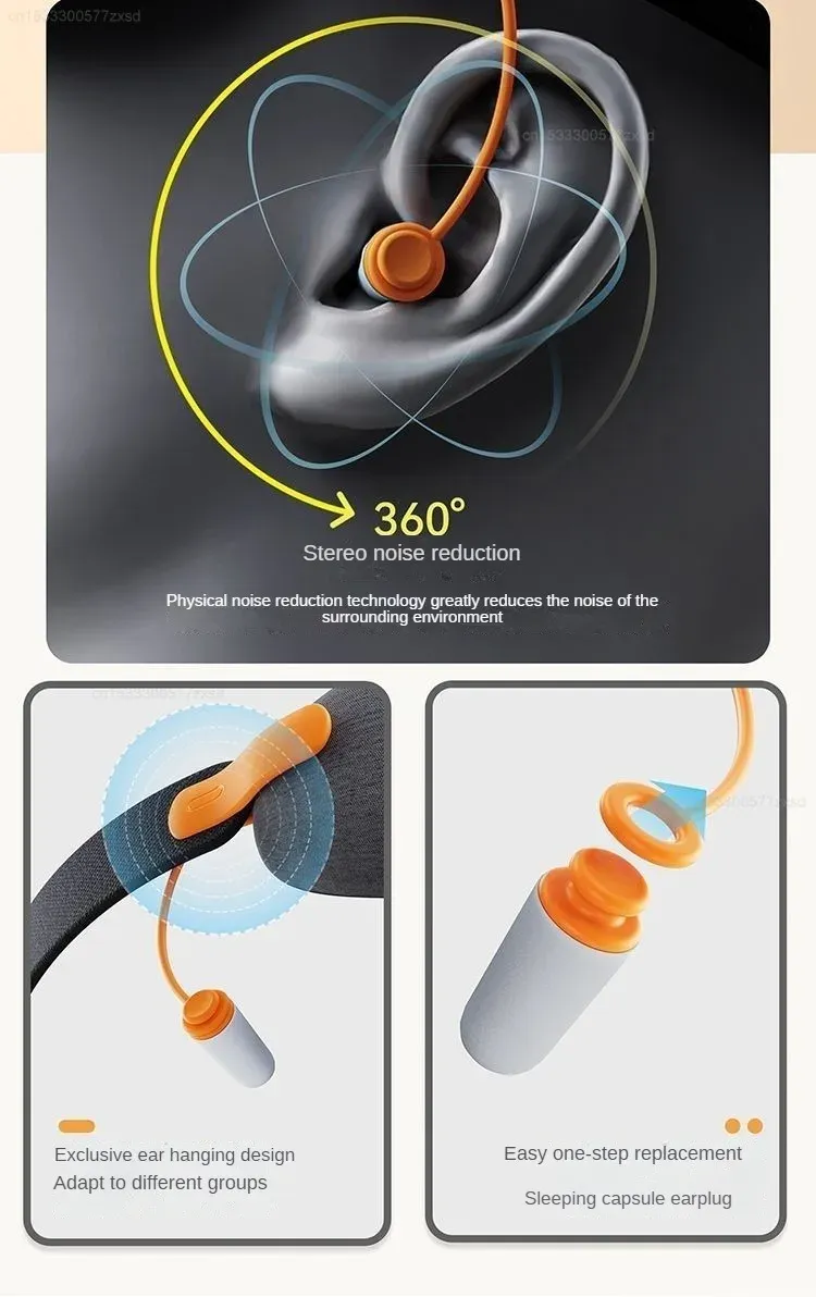 3D Blackout Sleep Mask with Soft Earplugs, Zero Pressure Eye Mask for Side Sleepers, Travel, Flights, Naps & Office Rest