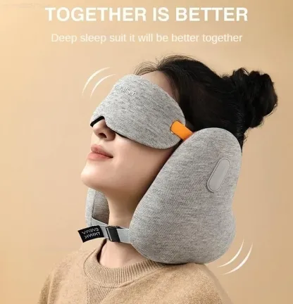 3D Blackout Sleep Mask with Soft Earplugs, Zero Pressure Eye Mask for Side Sleepers, Travel, Flights, Naps & Office Rest