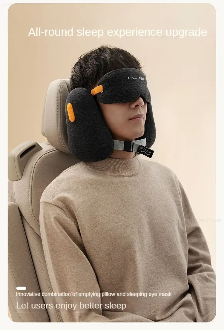 3D Blackout Sleep Mask with Soft Earplugs, Zero Pressure Eye Mask for Side Sleepers, Travel, Flights, Naps & Office Rest