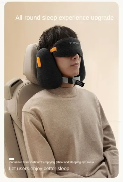 3D Blackout Sleep Mask with Soft Earplugs, Zero Pressure Eye Mask for Side Sleepers, Travel, Flights, Naps & Office Rest