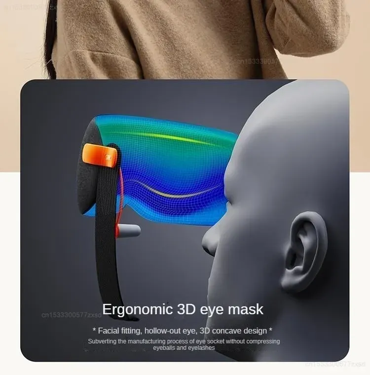 3D Blackout Sleep Mask with Soft Earplugs, Zero Pressure Eye Mask for Side Sleepers, Travel, Flights, Naps & Office Rest