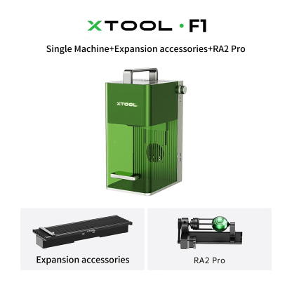 xTool F1 2-in-1 Dual Laser Engraver, Lightning Speed Portable Laser Engraving Machine, Ultra HD Fiber Laser Engraver for Jewelry, Metal, Wood, Leather