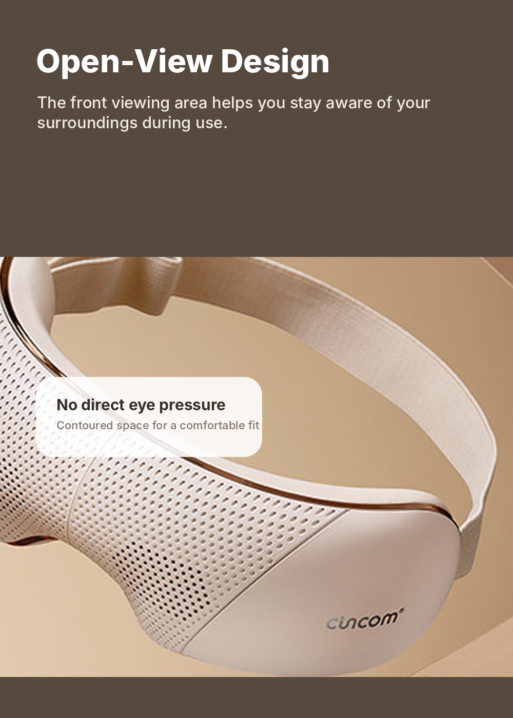 Heated Eye Massager for Eye Relaxation, Air Pressure Eye Mask with Warm Compress, Music & Auto-Off Timer