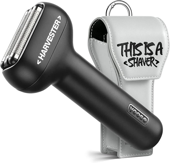 Foil Shaver, Mini Portable Alloy Electric Razor for Men, Cordless, USB-C Rechargeable, IPX7 Waterproof, Wet & Dry Shave, Battery Indicator, 2 Speeds, Travel Lock, Travel Electric Shaver