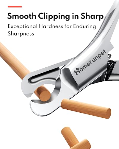 HomeRunPet Professional Cat Nail Clippers Sharp Stainless Steel Pet Nail Trimmers, for Small Animals, with Non-Slip Handles, Safe