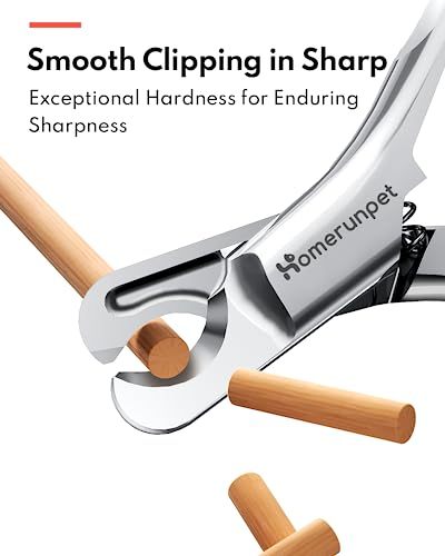 HomeRunPet Professional Cat Nail Clippers Sharp Stainless Steel Pet Nail Trimmers, for Small Animals, with Non-Slip Handles, Safe