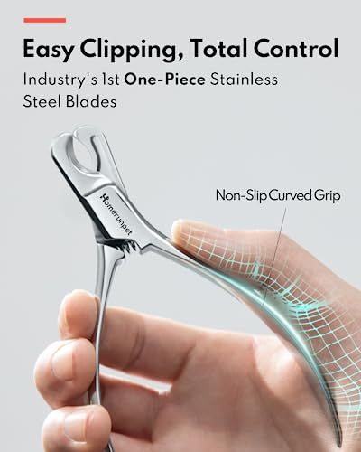 HomeRunPet Professional Cat Nail Clippers Sharp Stainless Steel Pet Nail Trimmers, for Small Animals, with Non-Slip Handles, Safe