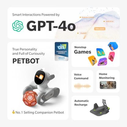 Loona: Your Adorably Intelligent Petbot - Chat GPT-4o Enabled with Voice Command & Gesture Recognition - Top Boys and Girls Gifts for 2024 - Perfect Companion for Your Son or Daughter-V20