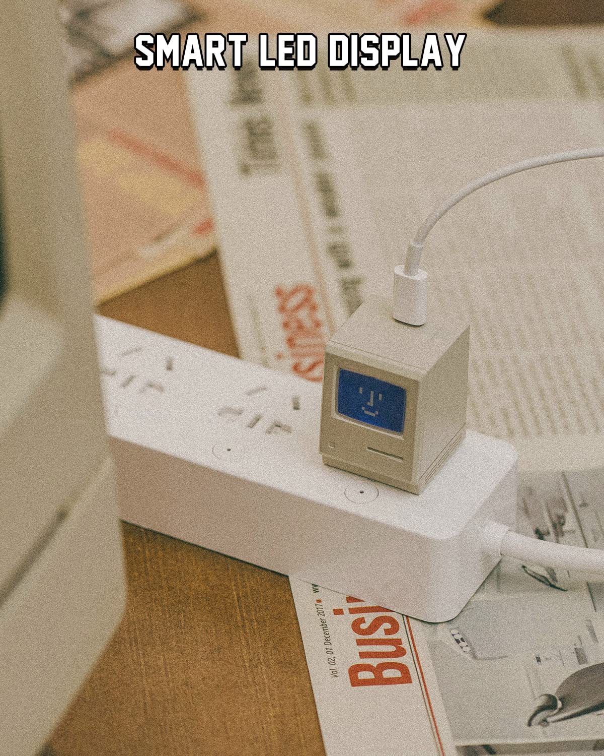 Shargeek USB C Charger, Retro 35 Wall Charger with Smart LED Display, GaN Ⅲ PPS PD 35W Foldable Fast Charging