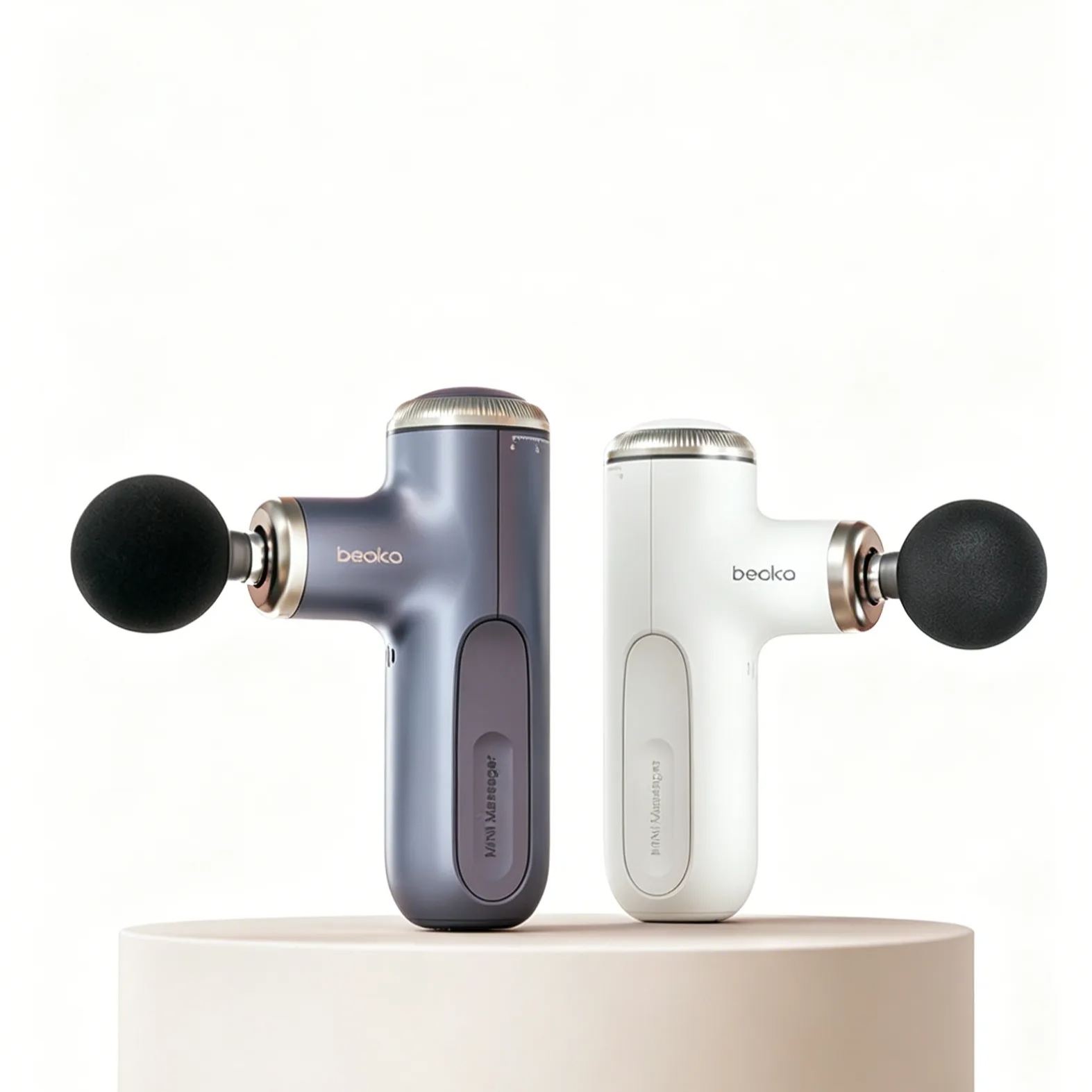 Adjustable-Depth Mini Massage Gun, Portable Deep Tissue Massager with 7-Level Stroke, 5 Speeds, USB-C Charging & App-Guided Sessions