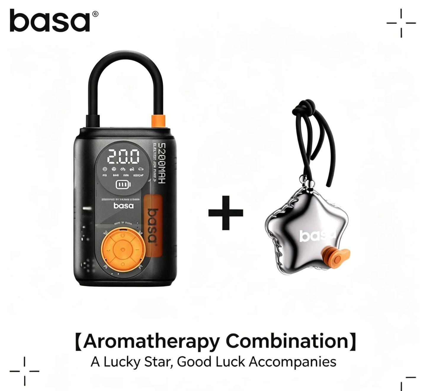 basa 5200mAh Cordless Tire Inflator | Portable Air Compressor for Car, Bike & Sports Balls