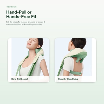 Neck and Shoulder Massager with Heat, Wearable Trapezius Massage Device for Home, Office & Daily Relaxation