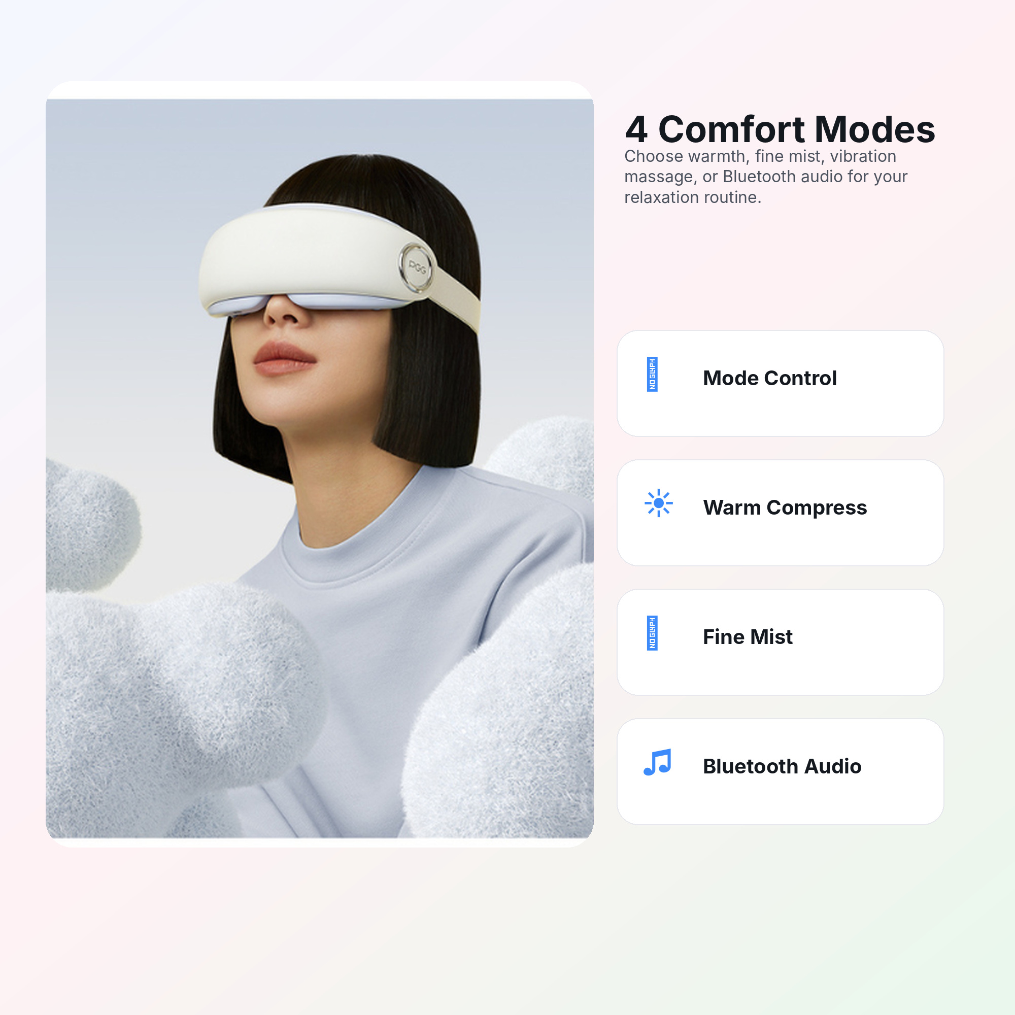 PGG-Steam Eye Massager, Portable Warm Mist Eye Care Device with Patented Atomization System for Daily Eye Relaxation