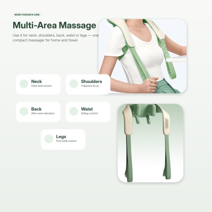 Neck and Shoulder Massager with Heat, Wearable Trapezius Massage Device for Home, Office & Daily Relaxation