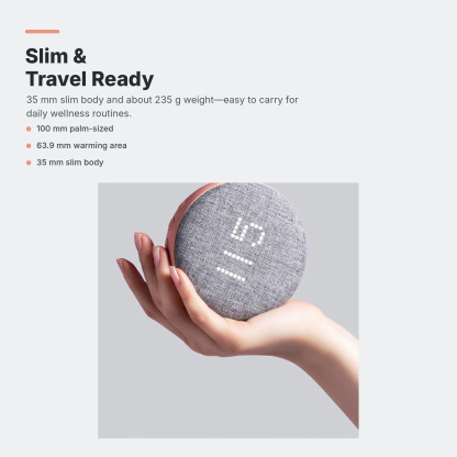 Smart Red Light Beauty Massager, Portable Warm Compress Face & Body Massage Device for Daily Self-Care