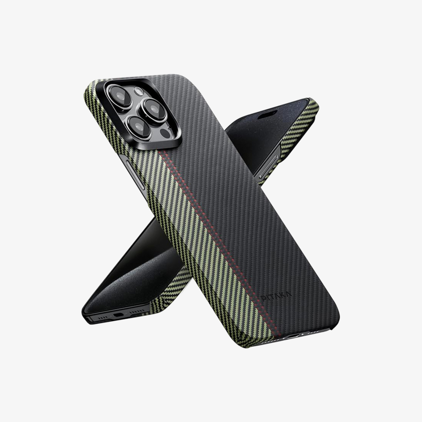 pitaka Case for iPhone 15 Pro Max Compatible with MagSafe, Slim & Light iPhone 15 Pro Max Case 6.7-inch with a Case-Less Touch Feeling, 600D Aramid Fiber Made [Fusion Weaving MagEZ Case 4 - Overture]