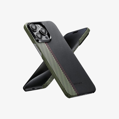 pitaka Case for iPhone 15 Pro Max Compatible with MagSafe, Slim & Light iPhone 15 Pro Max Case 6.7-inch with a Case-Less Touch Feeling, 600D Aramid Fiber Made [Fusion Weaving MagEZ Case 4 - Overture]