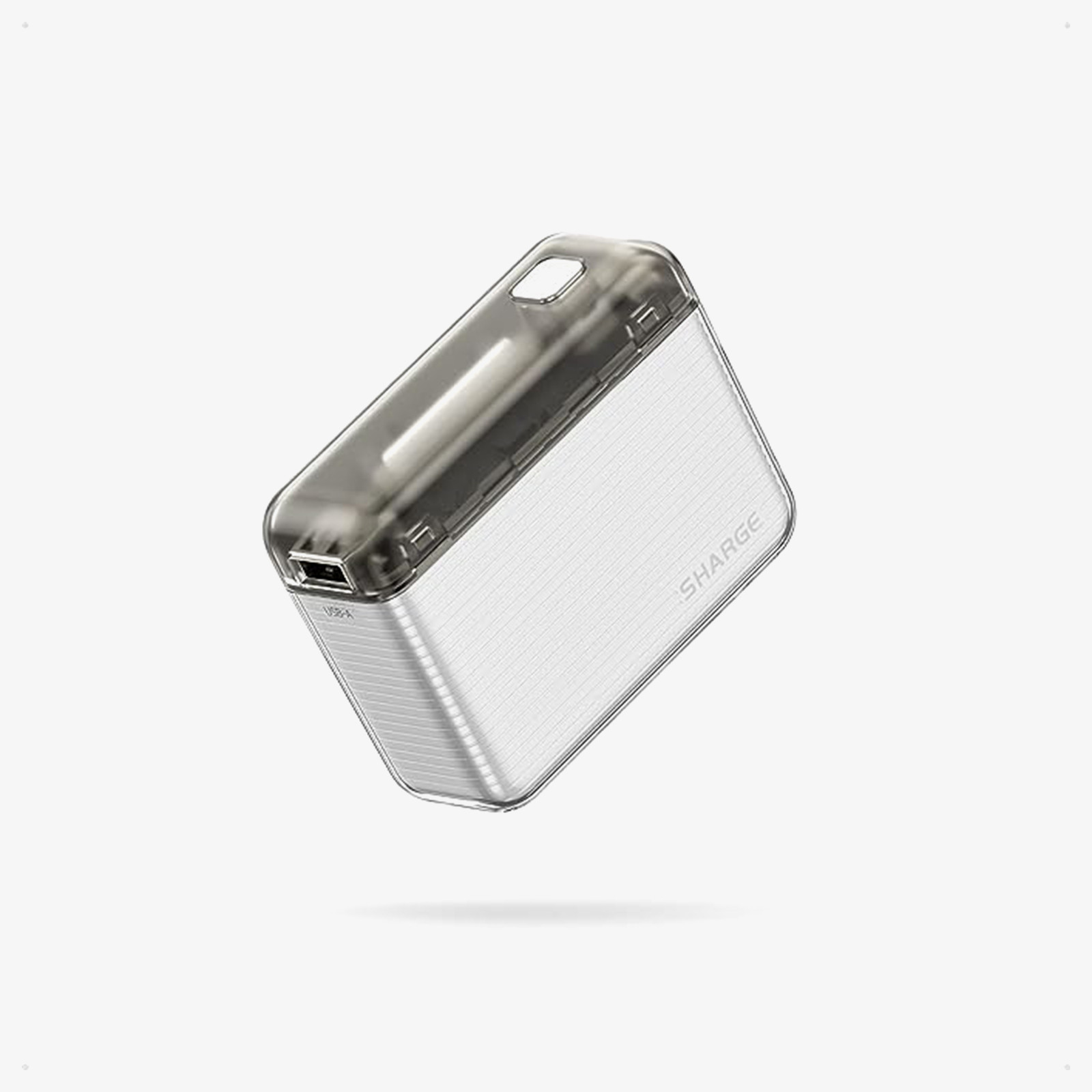 Flow Portable Charger by Shargeek, 10000mAh Mini Power Bank with 20W USB-C Fast Charging, Dual Output Portable Charger Power Bank Compatible with iPhone, Samsung, iPad