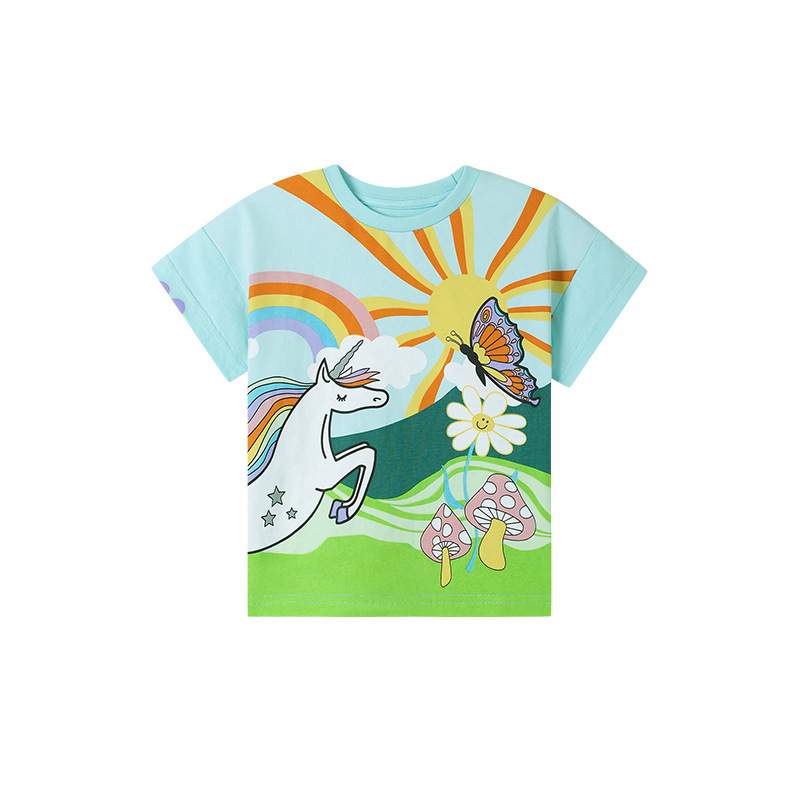 夏季女孩印花純棉T卹