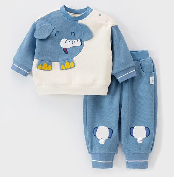 男女寶寶套頭衛衣褲套裝 