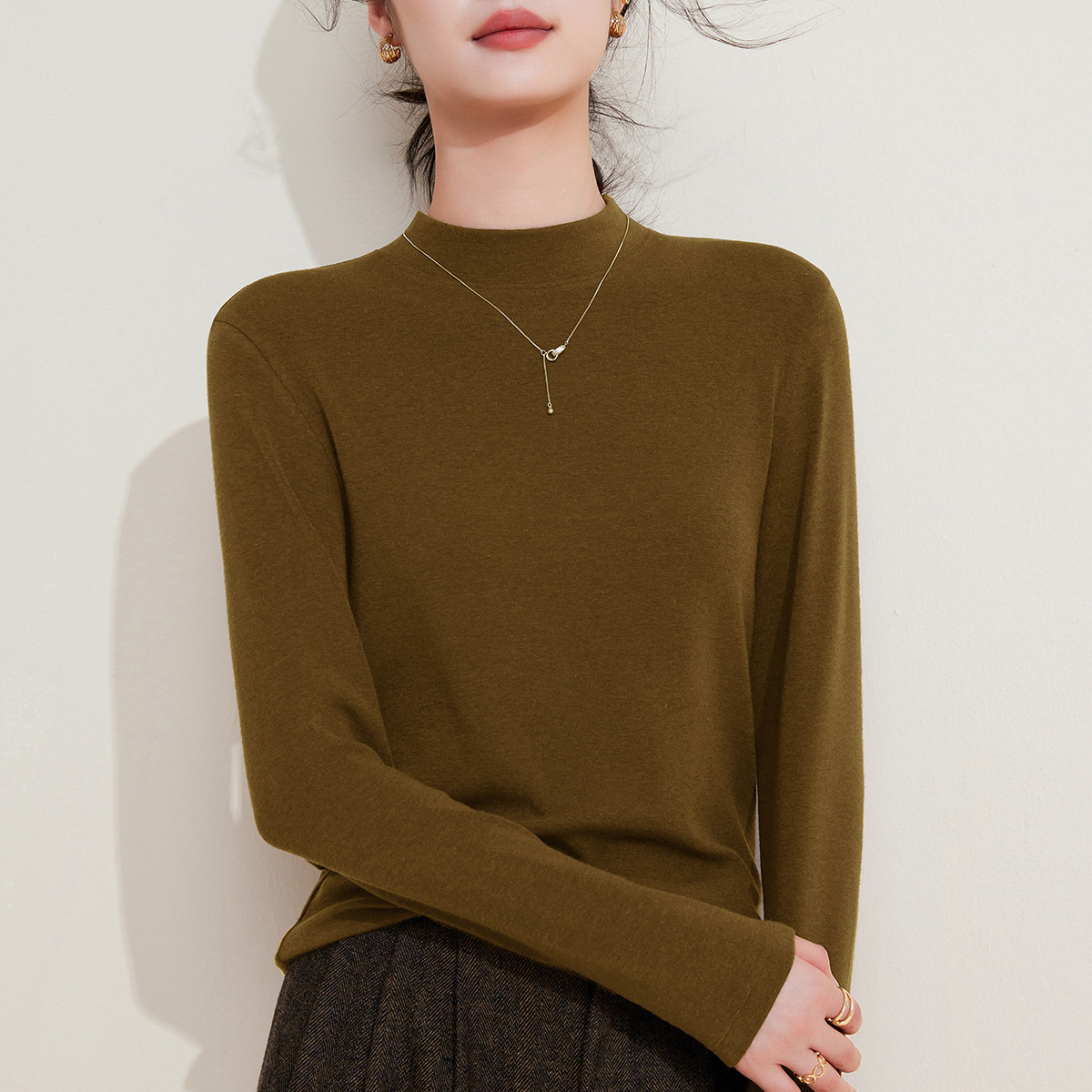 [嚴選爆品]洋氣圓領打底衫女內搭