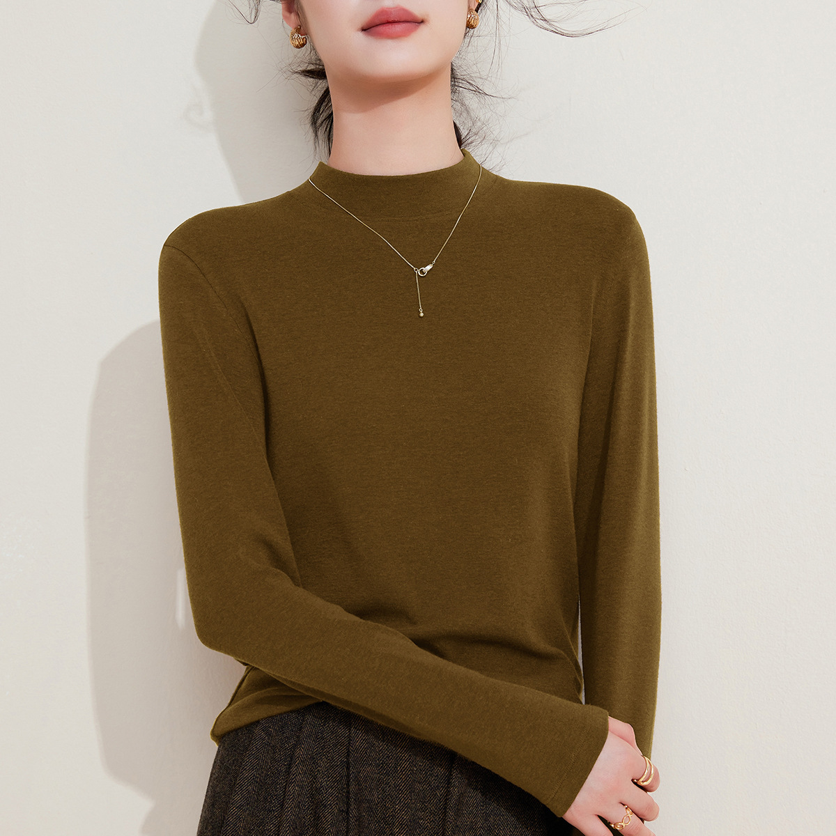 [嚴選爆品]洋氣圓領打底衫女內搭