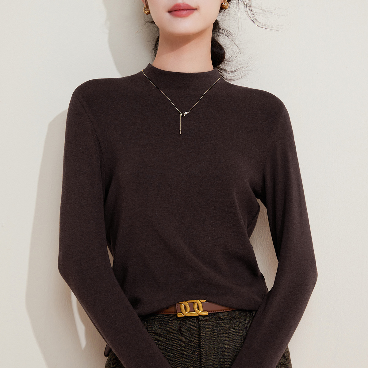 [嚴選爆品]洋氣圓領打底衫女內搭