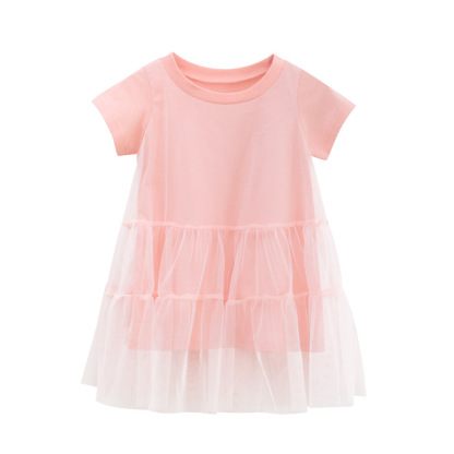 全新韓版女童短袖紗裙