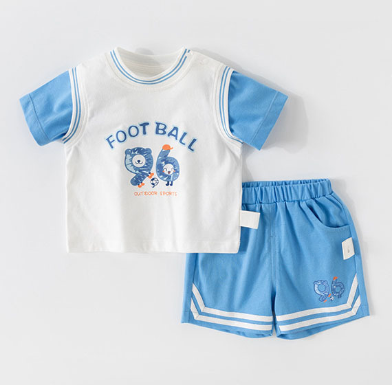 夏季純棉兒童短袖運動套装