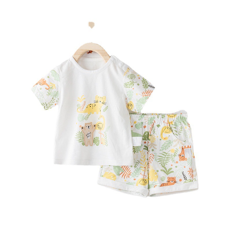 夏季兒童薄款純棉短袖套裝