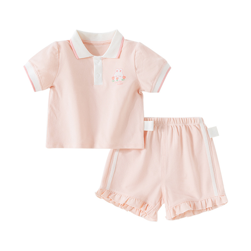 兒童Polo領上衣短褲套裝