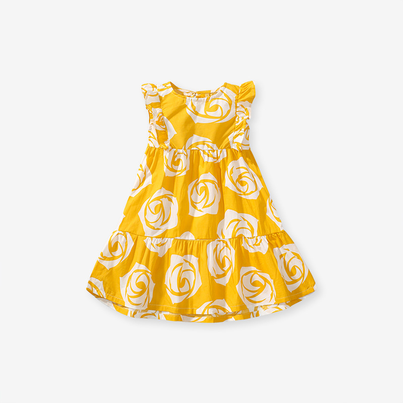 歐美風女童純棉連衣裙