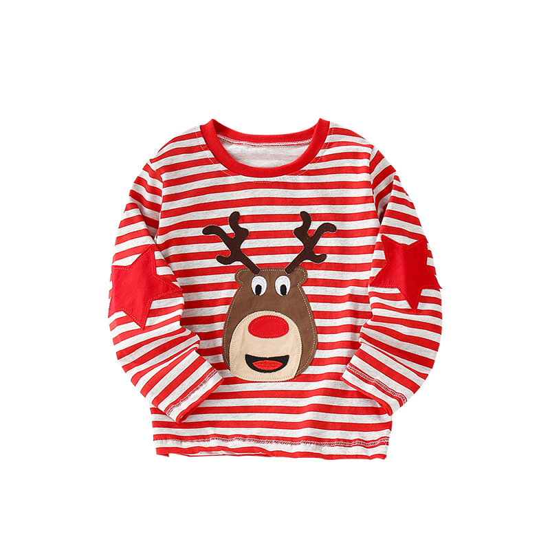  新款歐美兒童條紋T恤衫