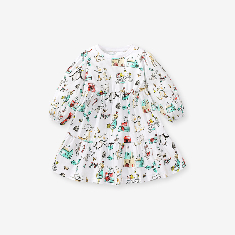 秋季長袖兒童連身裙