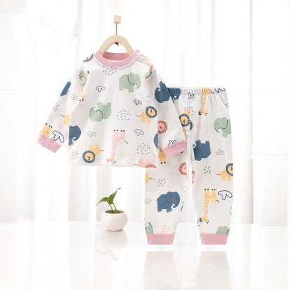 嬰幼兒春秋純棉肩扣套裝