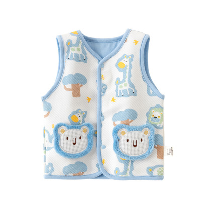 男女寶寶春秋純棉雙層馬甲