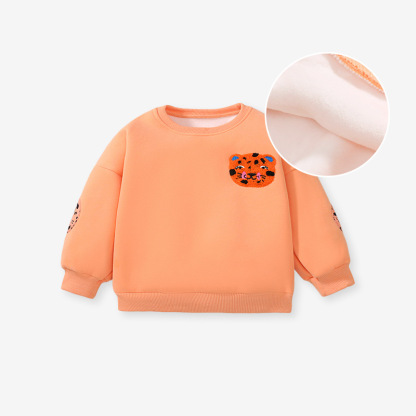 秋冬加絨女童衛衣套裝