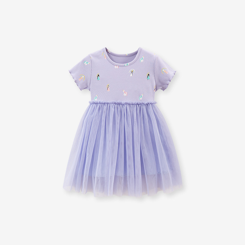 夏季新款網紗女童連衣裙