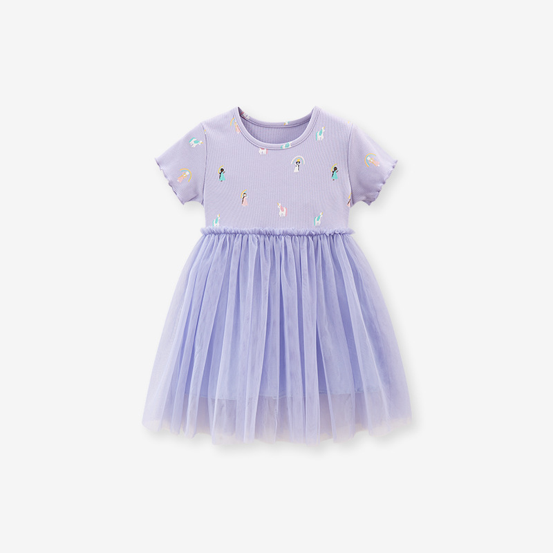 夏季新款網紗女童連衣裙