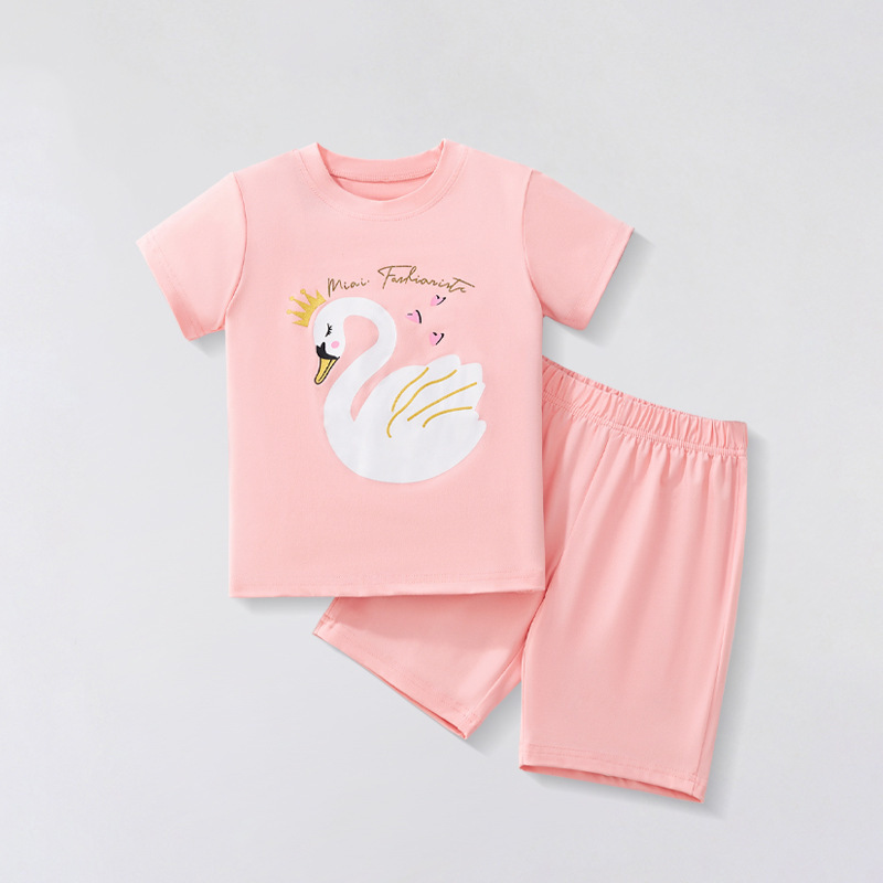 【新款】夏季女童短袖短褲套裝