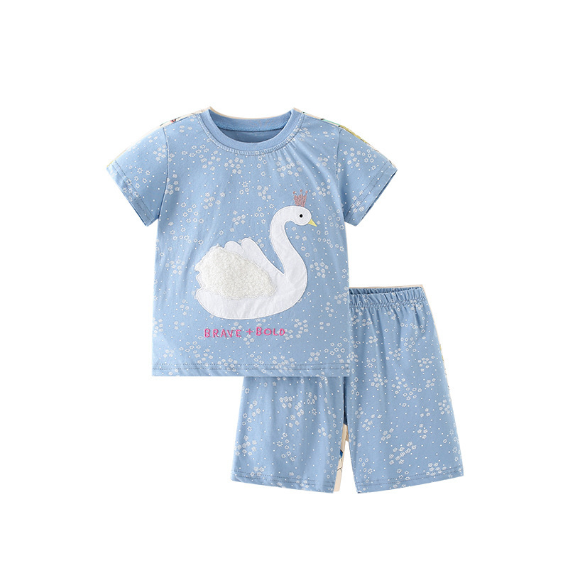 【新款】夏季女童短袖短褲套裝