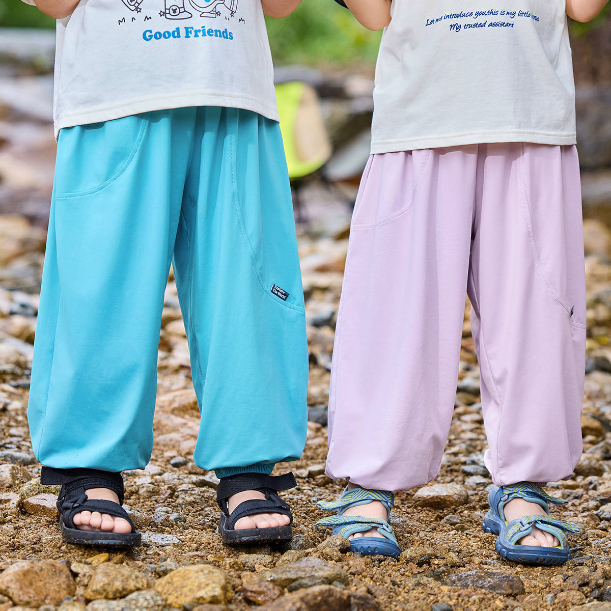 【新品：涼感科技】夏季兒童涼感防曬防蚊褲 