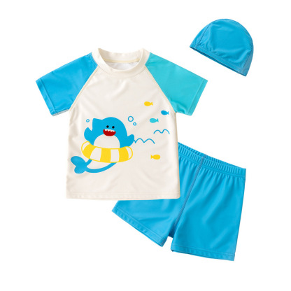 兒童卡通印花連身泳衣